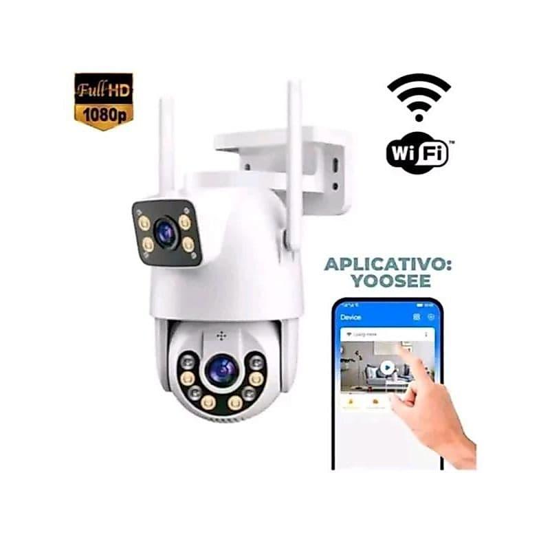 Câmera IP 2" Rastreamento Automático de Luz Dupla Grava Áudio