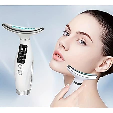 Dailydeal Massageador de Pele Firmador com LED de 7 Modos para Pescoço e Rosto