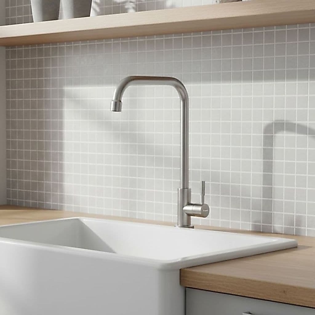 Torneira Metal Longa Pia Bancada Cuba Cromado Fosco Gourmet Industrial Cozinha Banheiro Lavabo