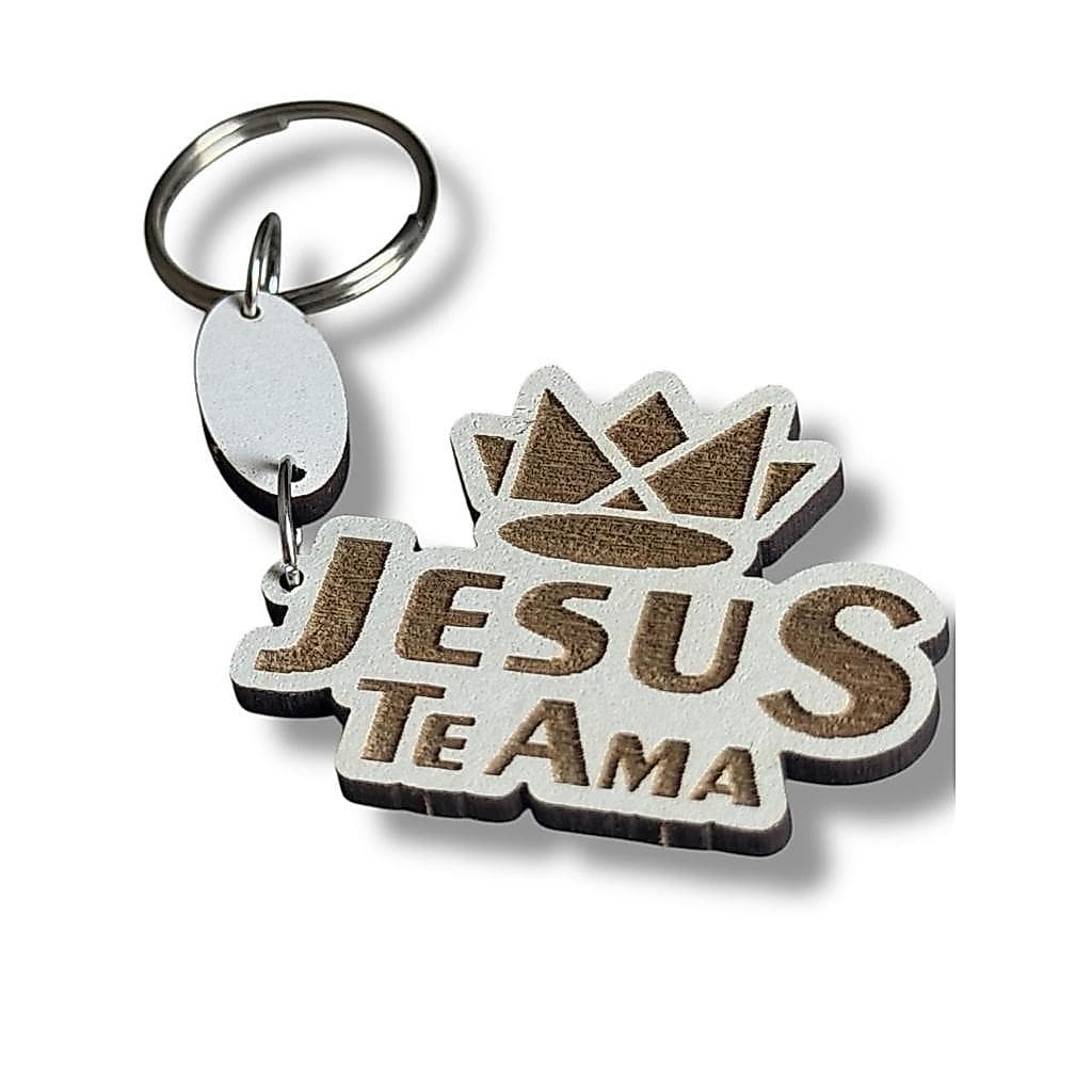 50 Chaveiros Mdf Jesus Te Ama P/ Igreja Festividade
