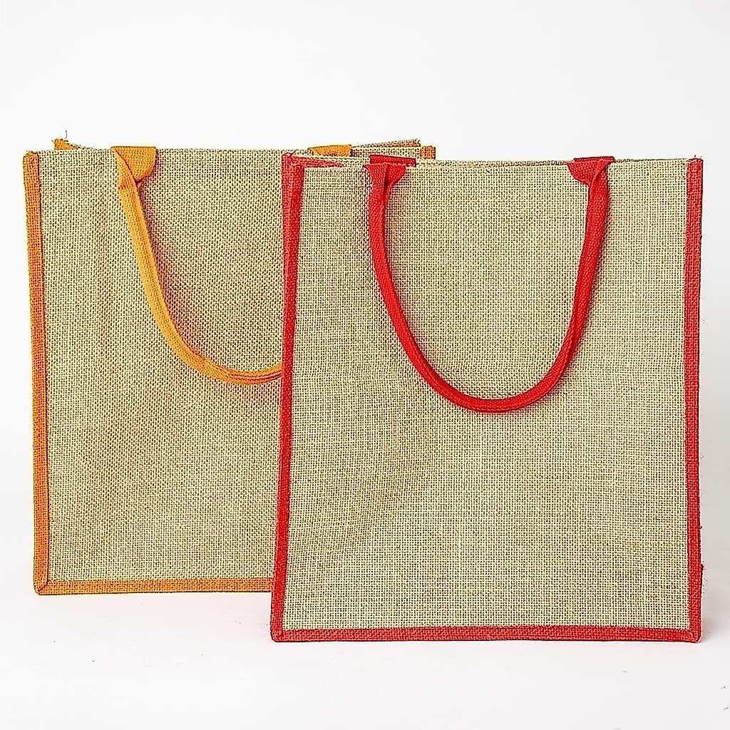 Sacola de Juta Ecobag Retornável Alça Interna Costurada Reforçada Bolsa de Ombro Praia Viagens Clube Piscina Brindes