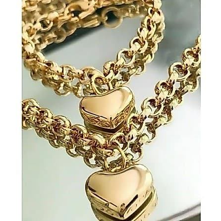 Colar Corrente Pingente Coração Folheado Semijoia Luxo Peça Excluisva Envio Imediato. Colar feminino