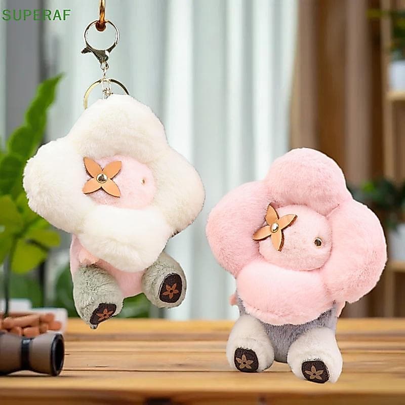 SUPERAF 1/2 peça de pelúcia, pingente de girassol, brinquedo, corrente para mochila, chaveiro de carro, pingente para bo