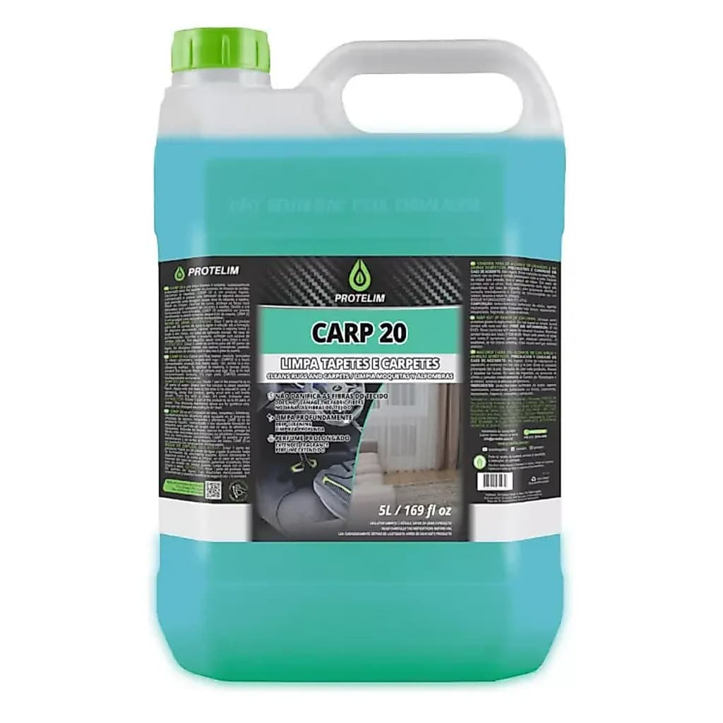 Carp20 5l Protelim Limpa Estofado Carpete Tapete Automotivo