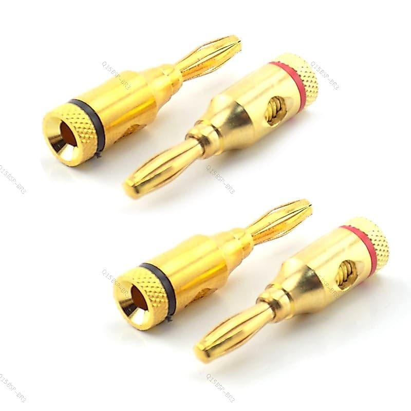Áudio 4mm Banana Plug Cabo Conector Soquete 24k Banhado A Ouro 8AWG Para 20AWG Conversor De Fio BR15B3