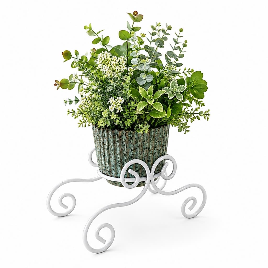 Suporte para Vaso de Planta em Ferro 19cm Porta Vaso Decorativo para Mesa e Aparador
