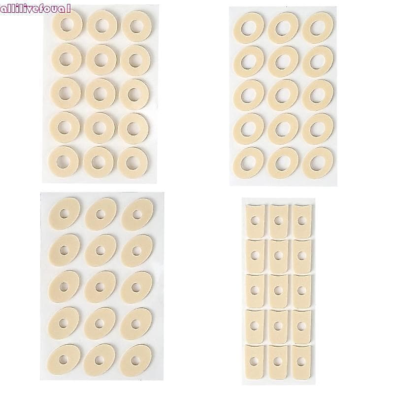 allilivefoua1 Almofadas De Milho De Espuma Adesivos De Sapatos Macios Dedo Do Pé Adesivas À Prova D'água