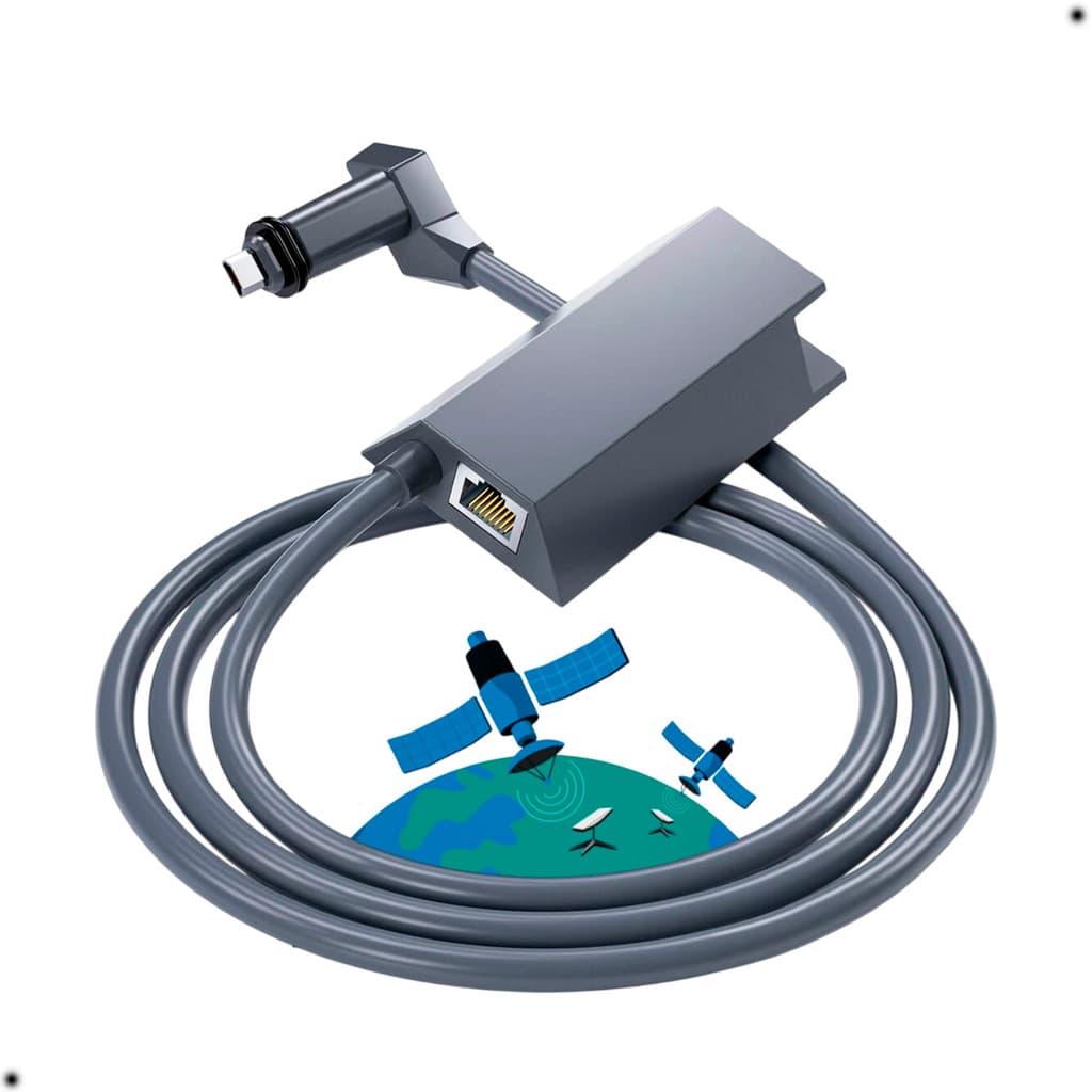 Adaptador Ethernet Starlink V2 Internet Rede Rj45 Satélite Rede Cabeada Para Antena Starlink Plug & Play