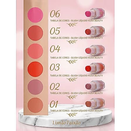 Blush Líquido Huda Beauty com Esponja Aplicadora