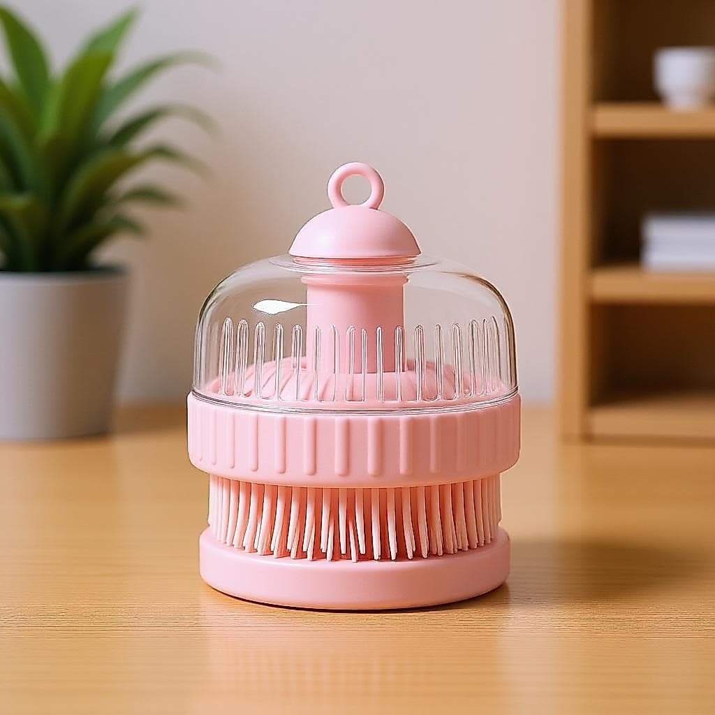 Escova Massageadora de Silicone para Couro Cabeludo - Lavagem Capilar