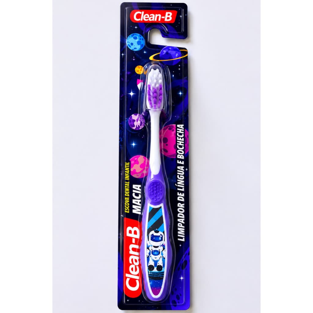 Clean-b Cb-915 Escova Dental Infantil Sem Ventosa