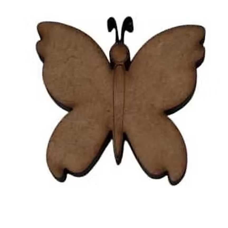 Aplique de borboleta no mdf 6mm kit com 15 unid medindo 6x6cm para artesanatos e decoração