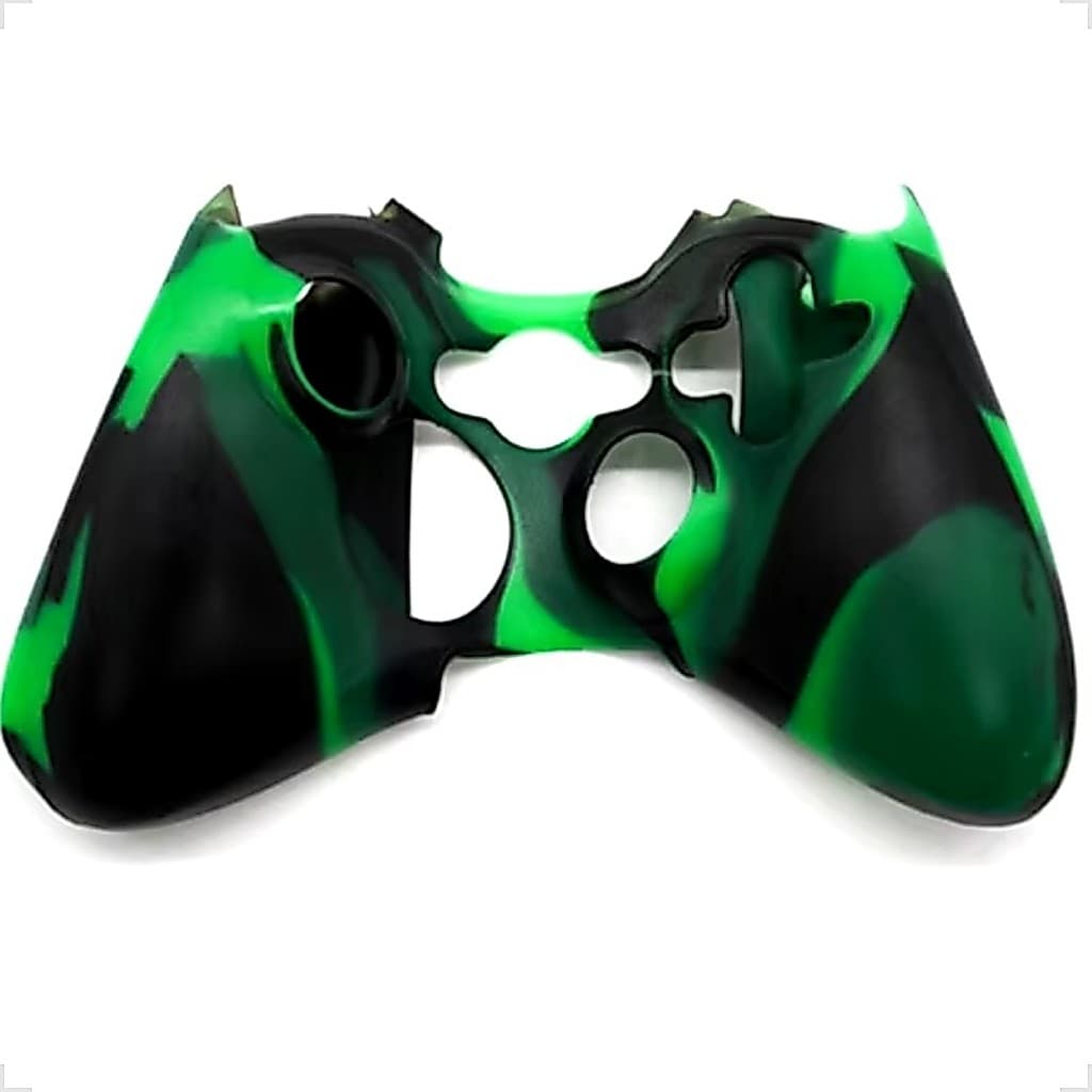 Capa Case Protetora De Silicone Gel Para Controle Compatível Para Xbox 360 Cores Camuflada E Lisa