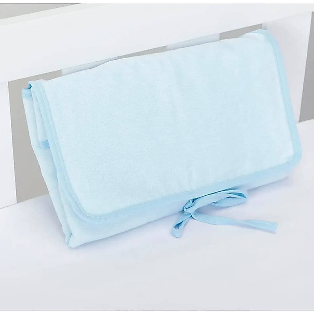 Trocador De Fraldas Portátil Papi Liso Com Bolso Cor Azul