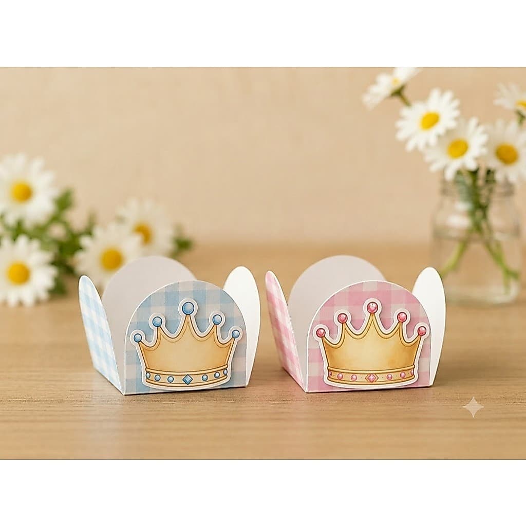 Forminha para Doces Coroa Azul Luxo Festa Realeza Príncipe princesa