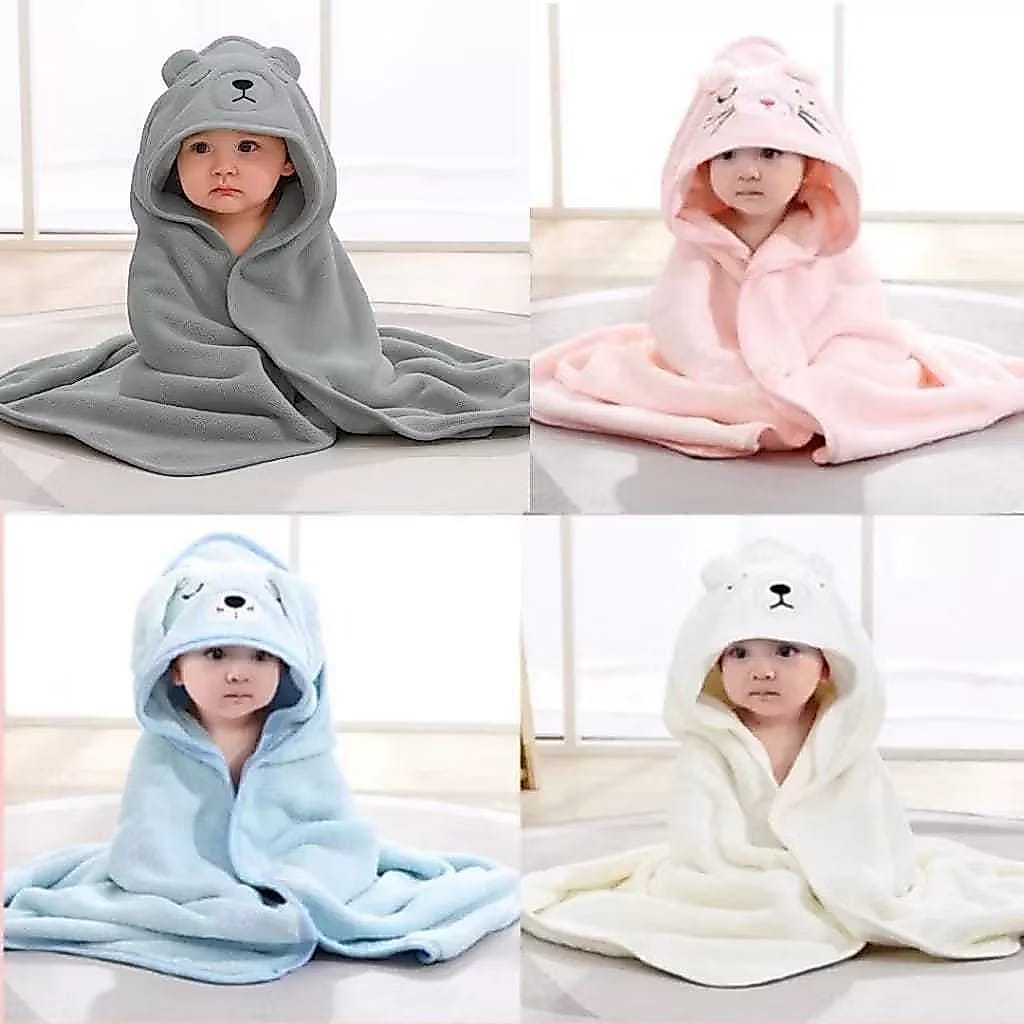Toalha de Banho Infantil Com Capuz Felpuda Infantil Bebe Crianca Bichinhos Grande
