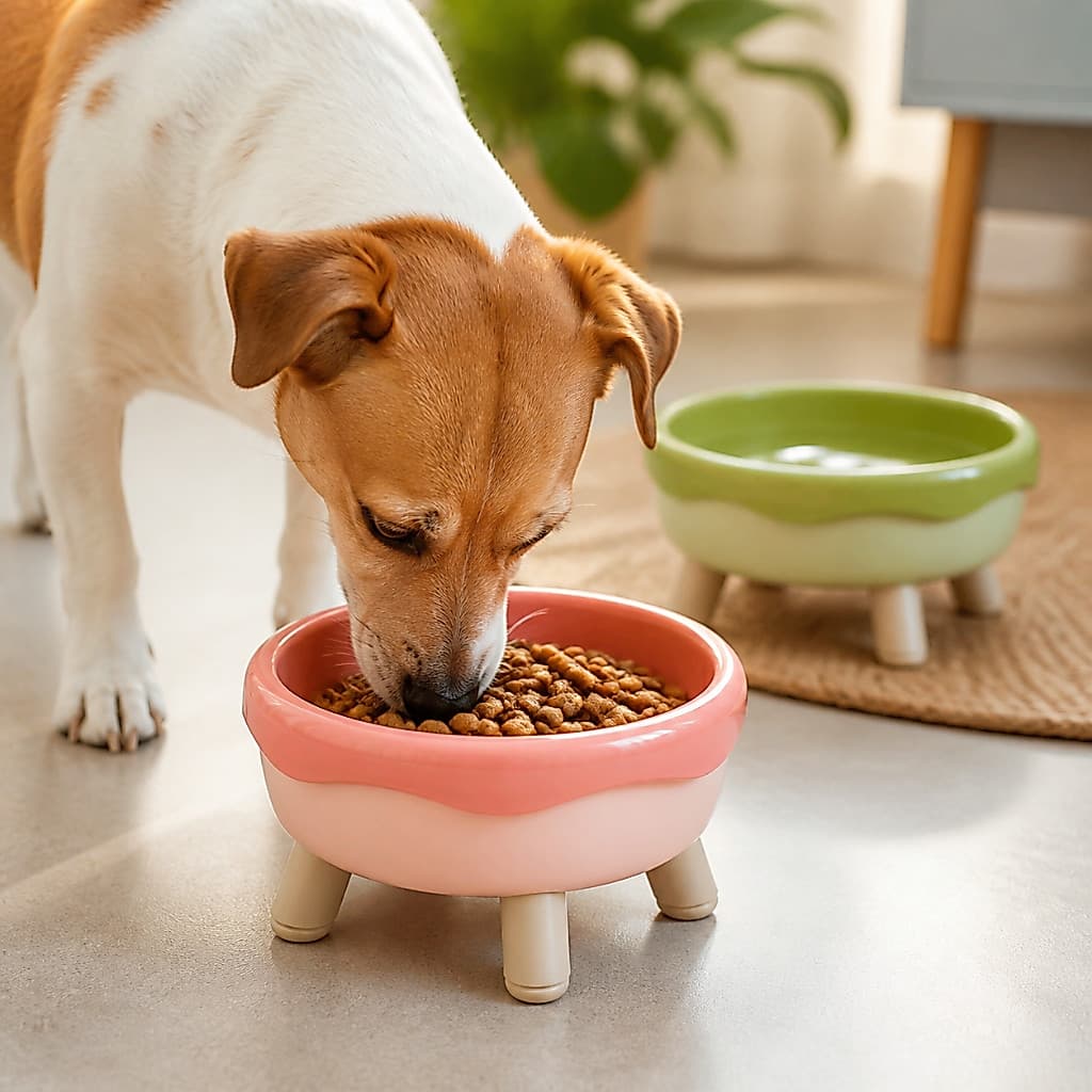 Tigela Elevada Com Pernas Removiveis Suporte Alimentacao Pet Cachorro Gato Alta Sortido
