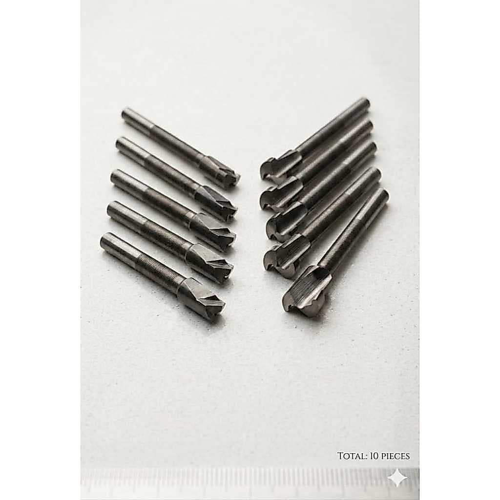 Jogo 10 Fresas Corte Tupia Compativel Dremel Micro Retifica