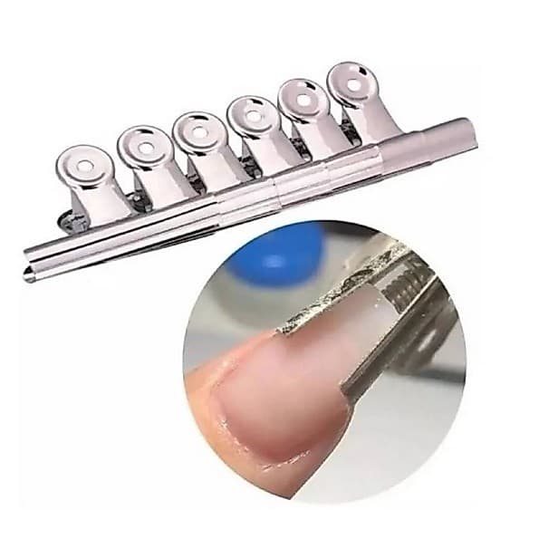Kit 6 Presilhas Inox P/ Unhas Curvatura C tamanho P 22mm - Envio Imediato