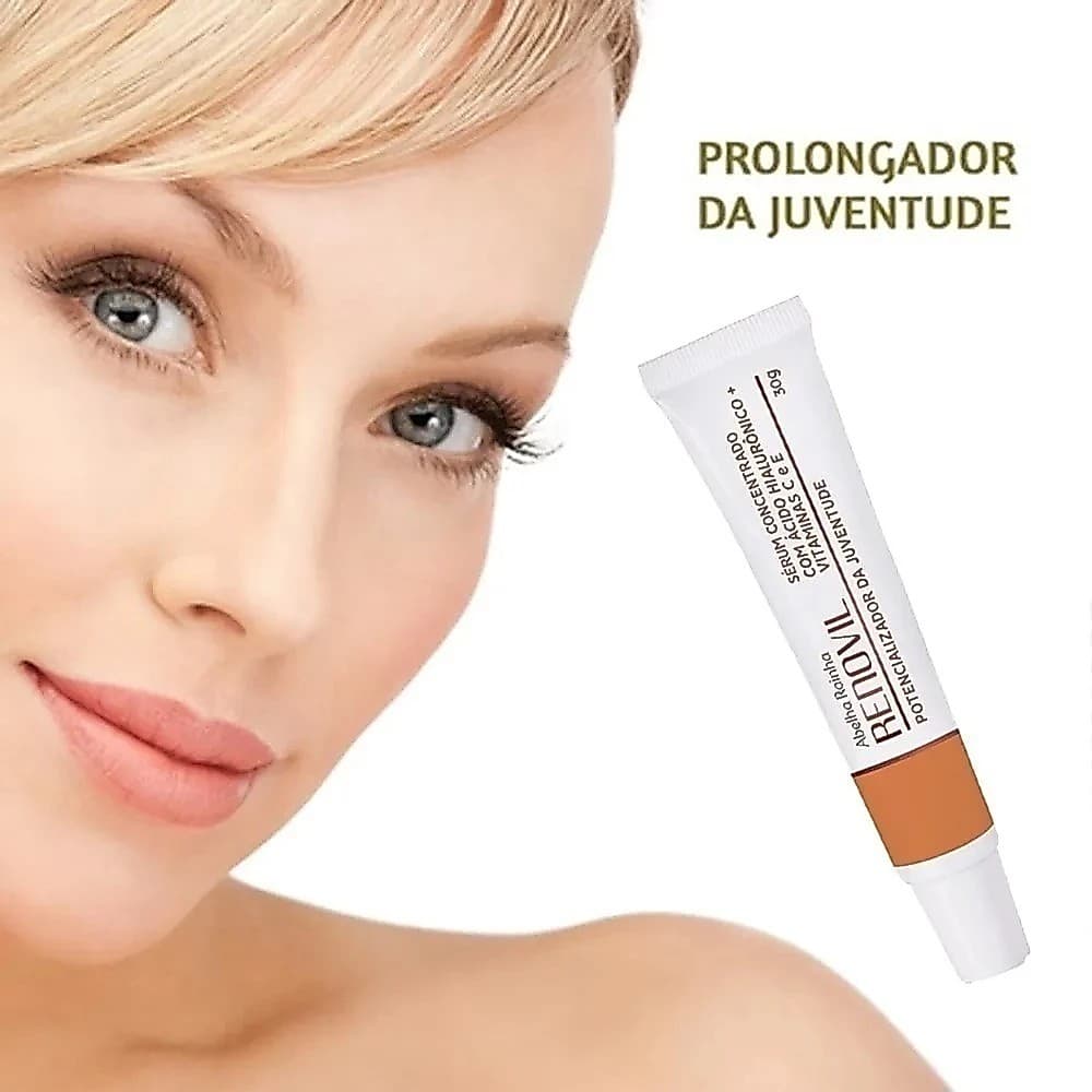 Sérum Concentrado Ácido Hialurônico E Vitamina C e E Potencializador Da Juventude Renovil 30G