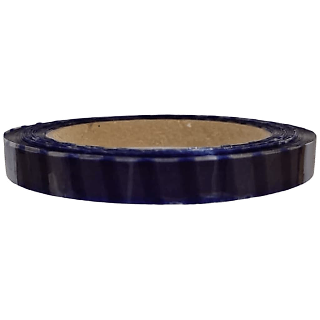 Fita Zebrada Azul P/lacradora Sacolas Lacra Saco 12mm X 100m