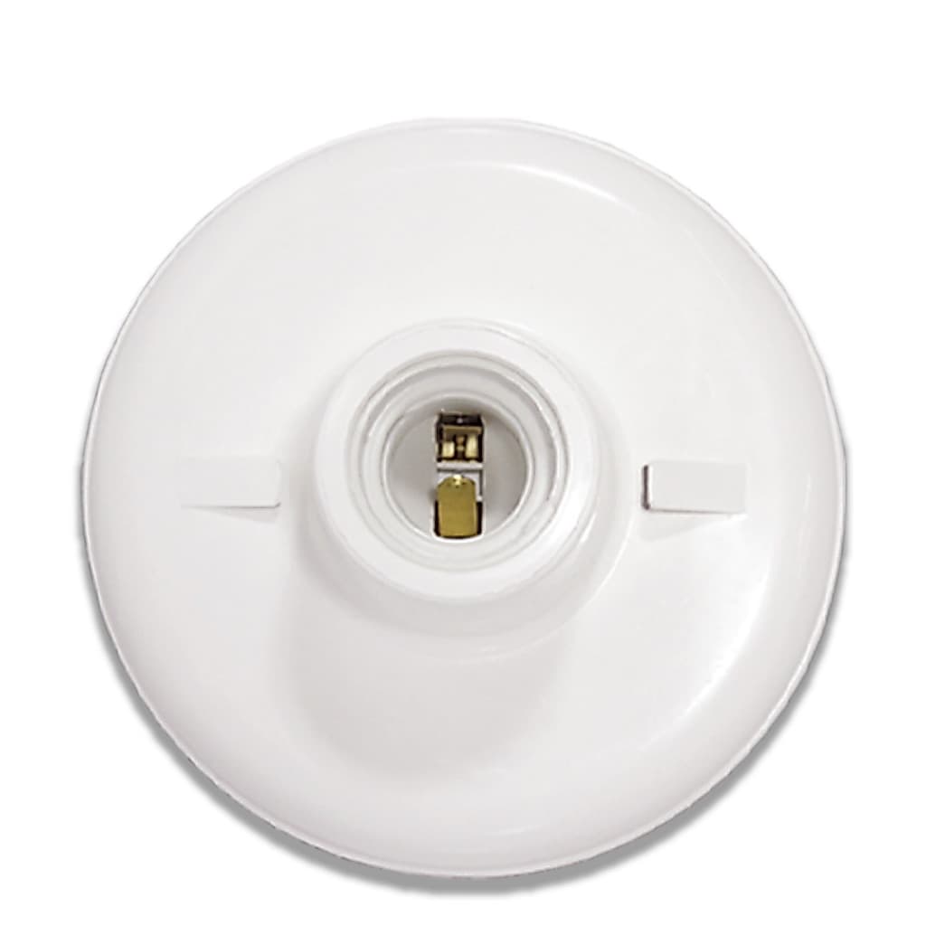 Plafon Plafonier Bocal Redondo Branco Soquete E27 Teto Gesso Sala Cozinha Quarto Simples