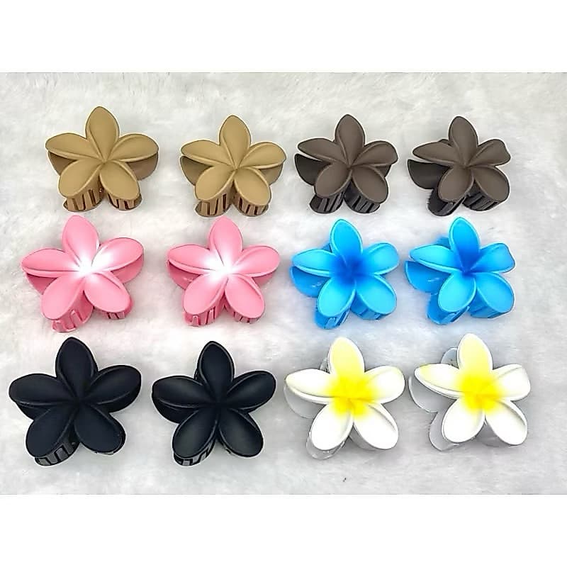Kits 12 Peças piranha De Cabelo Flor De Feriado De Praia Barrettes