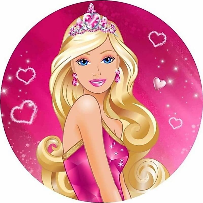 100 Adesivos Tema Barbie 4cm redondo ou qualquer outro tema