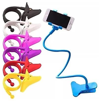 2 Suporte Celular Articulado Flexível De Mesa Cama Presilha Universal