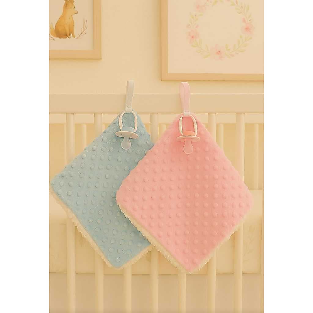Naninha para bebe Bolha Rosa Bubbe soft Rosa forro pelúcia menina e menina Naninha Pipoquinha Rosa Forrada Sherpa