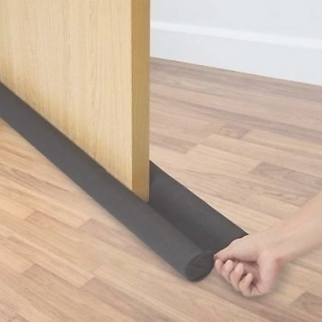 Veda Porta TNT 80cm Protetor de Porta Costurado Contra Insetos e Poeira Preto ou Marrom