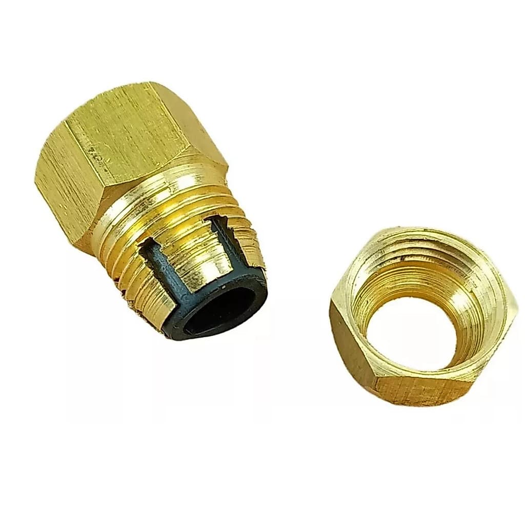 Bico Adaptador Dako Fêmea Mangueira Fogao 1/2 Femea 3/8
