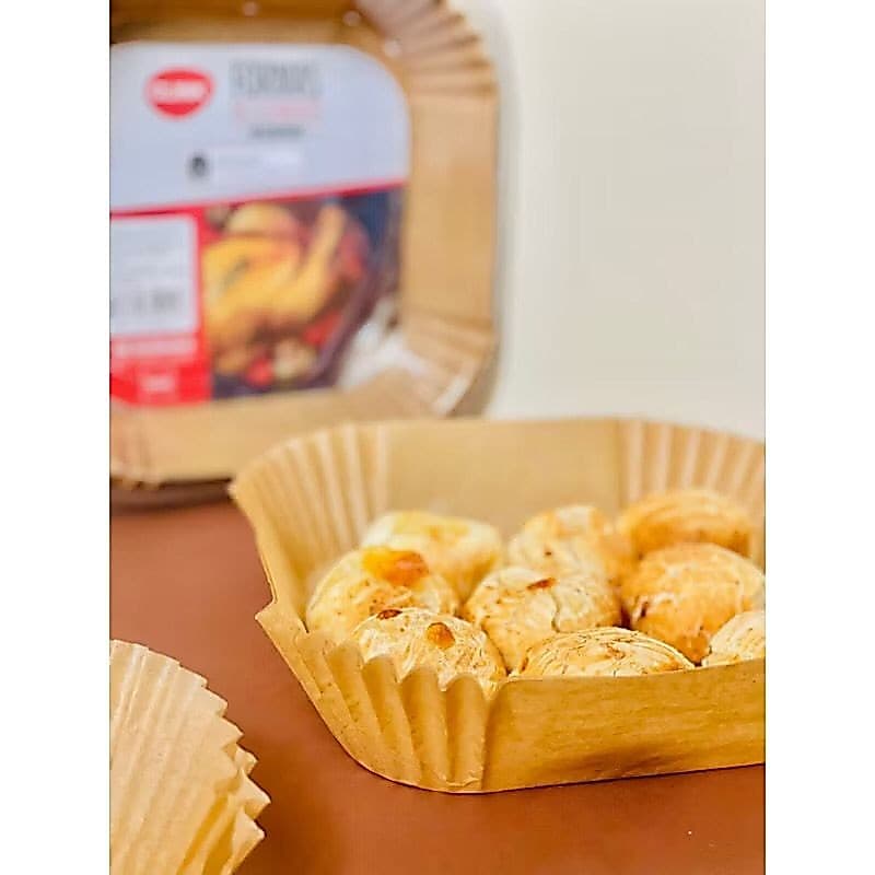 KIT 50PCS FORMAS QUADRADA FRITADEIRA ELETRICA PAPEL 20 CM X 20 CM X 4,5 CM