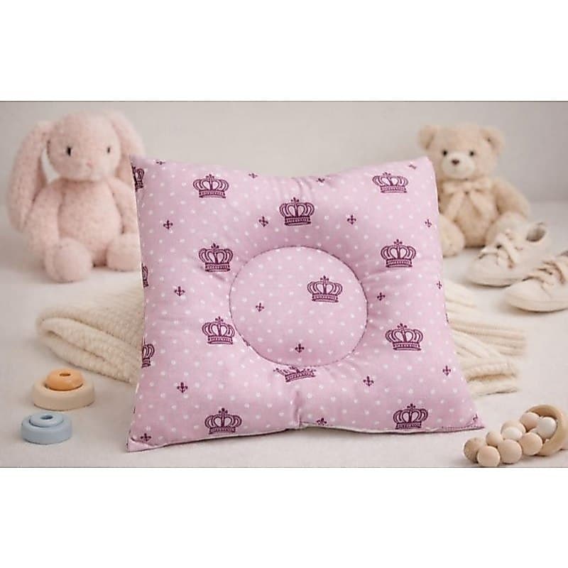 Travesseiro Almofada Anatômico Modelador para Bebê RN com Tecido Estampado Hipoalergênico