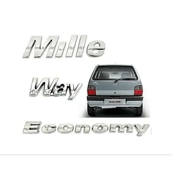 Kit Emblemas Letreiro Símbolo Mille Way Economy