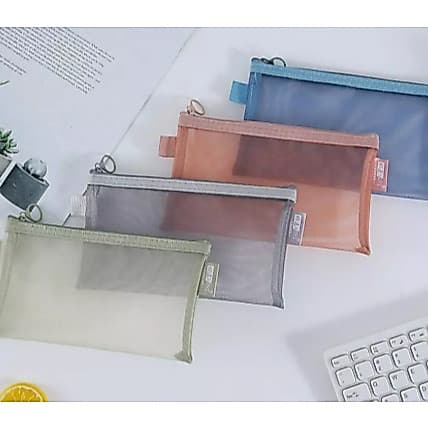 Estojo Bolsa Necessaire Tela Papelaria Coreano Promoção