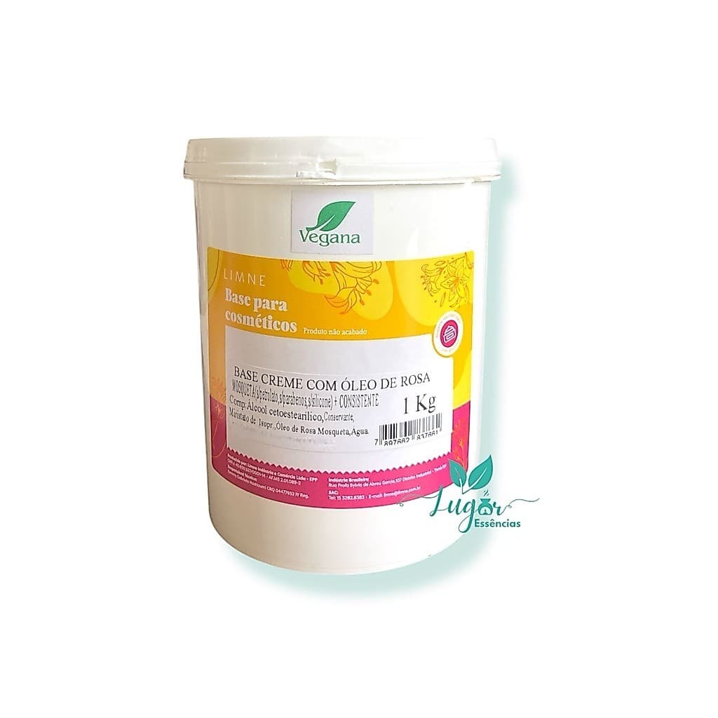 Creme Com Óleo de Rosa Mosqueta 1KG - Base para Uso Corporal