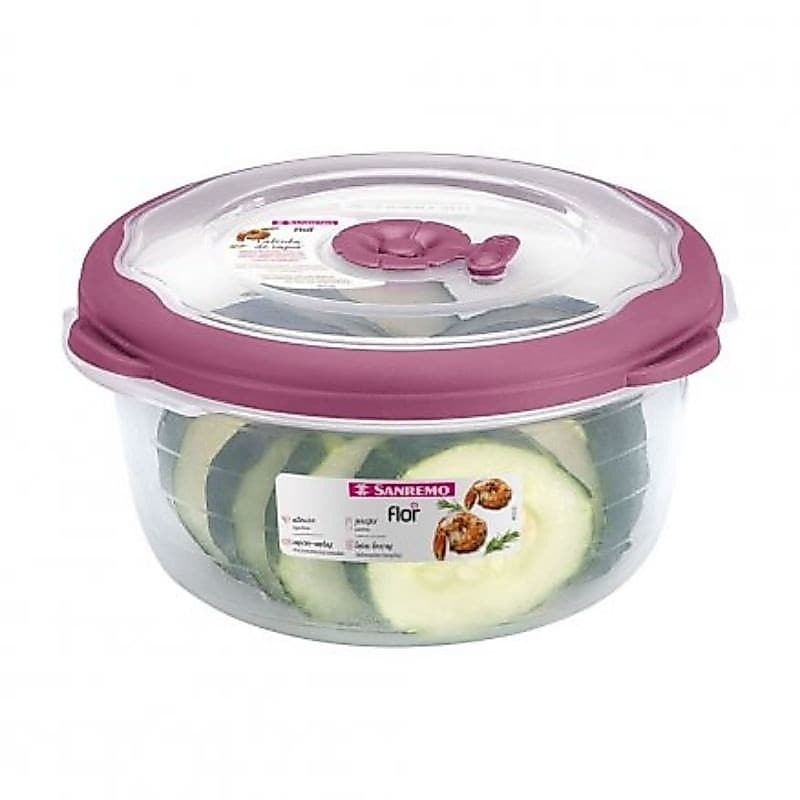 POTE SANREMO FLOR HERMÉTICO REDONDO 1,100ML  704/57 COR AÇAI
