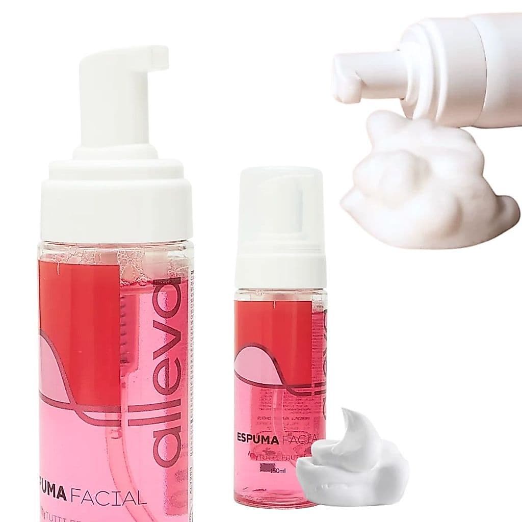Sabonete Mousse de Limpeza Facial tipo Espuma Tutti-Frutti Alleva com Cheiro Suave