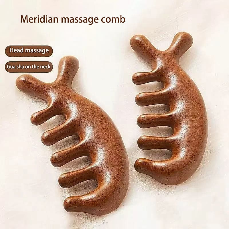 1 Pçs Golfinho Massagem Pente Cabeça Cuidados Com O Cabelo Sândalo Meridiano Do Couro Cabeludo Raspagem Dentes Largos