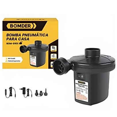 Bomba Elétrica Bivolt para Inflar e Esvaziar Colchões, Boias e Piscinas Portátil