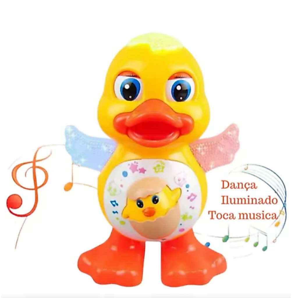Pato Patinho Dançante Musical Dança, Anda, Mexe, com Luz E Som