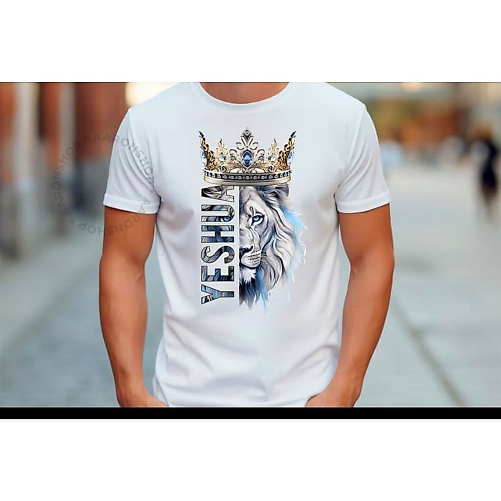 Camiseta Leão Yeshua 100% Algodão Envio Rápido camisa cristã ,evangélica ,dia dia unisex casual