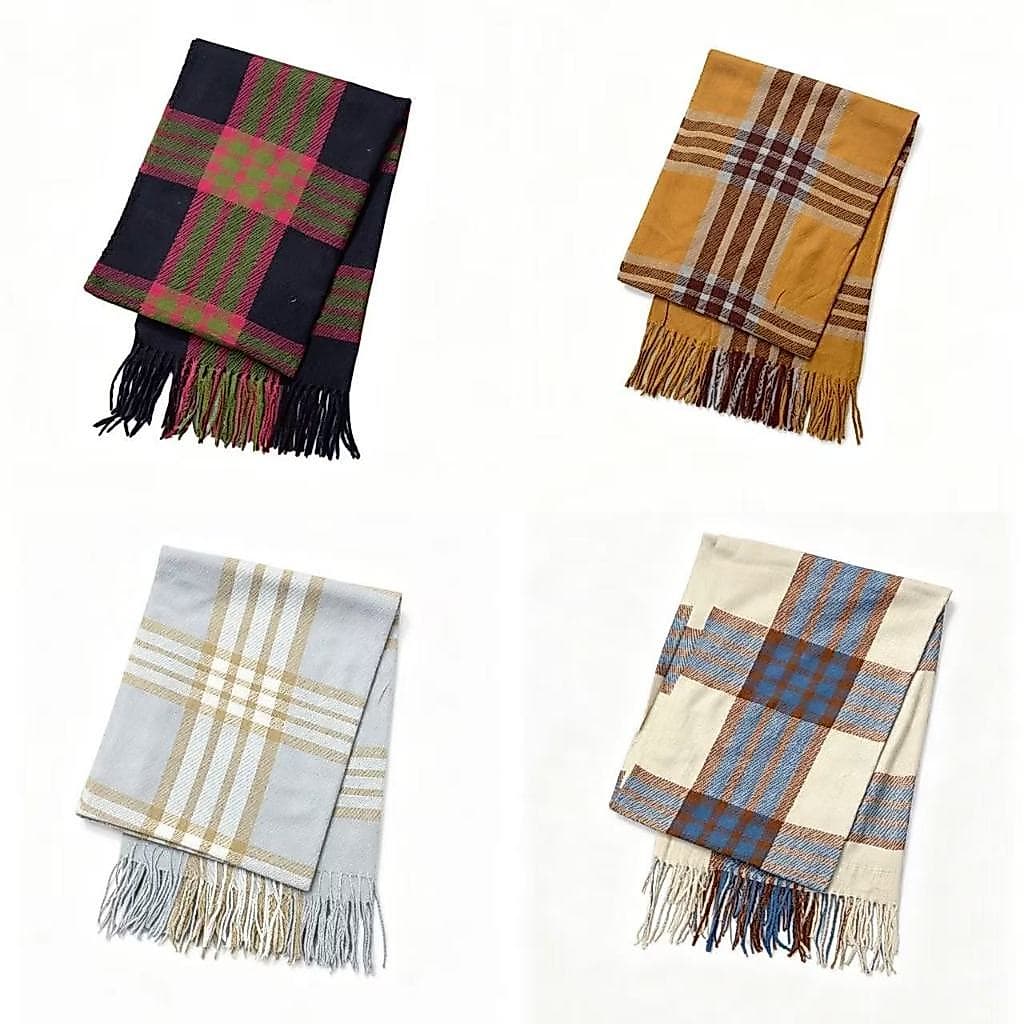 Cachecol grosso xadrez versátil para outono e inverno, xale sofisticado de estilo moderno para mulheres, presente ideal