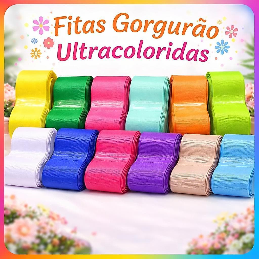 Fita de Gorgurão Premium Nº 9 (38mm) Para Laços | Ultra Coloridas | Venda por Metro 10m 20m 30m