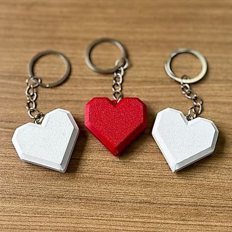 Chaveiro Coração 3D Acessório Lembrancinha Presente Romântico Bolsa Chaves Mochila Amor Namorados