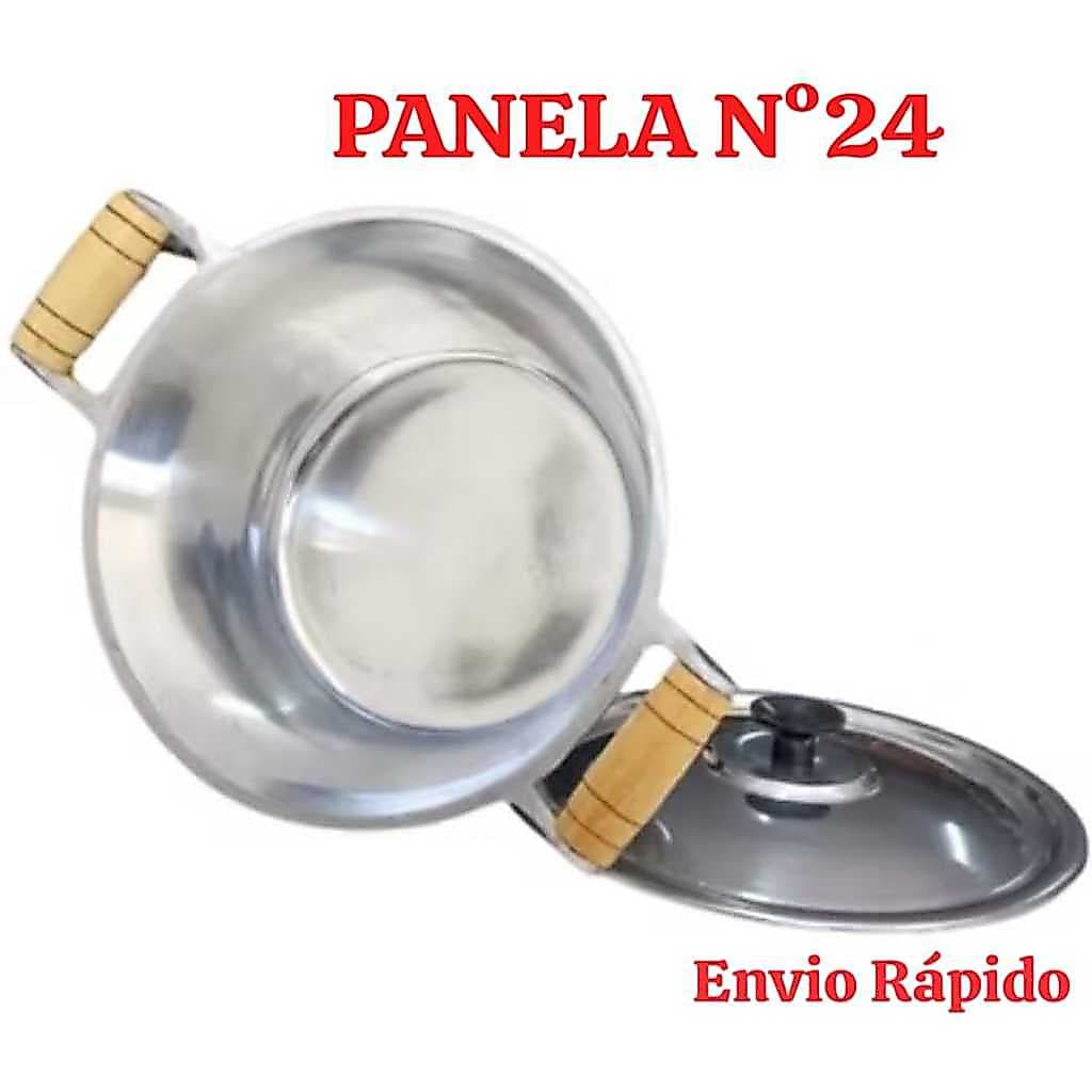 Panela Caçarola 24 de Alumínio Batido Fundido Grosso 3,6 Litros Com Tampa