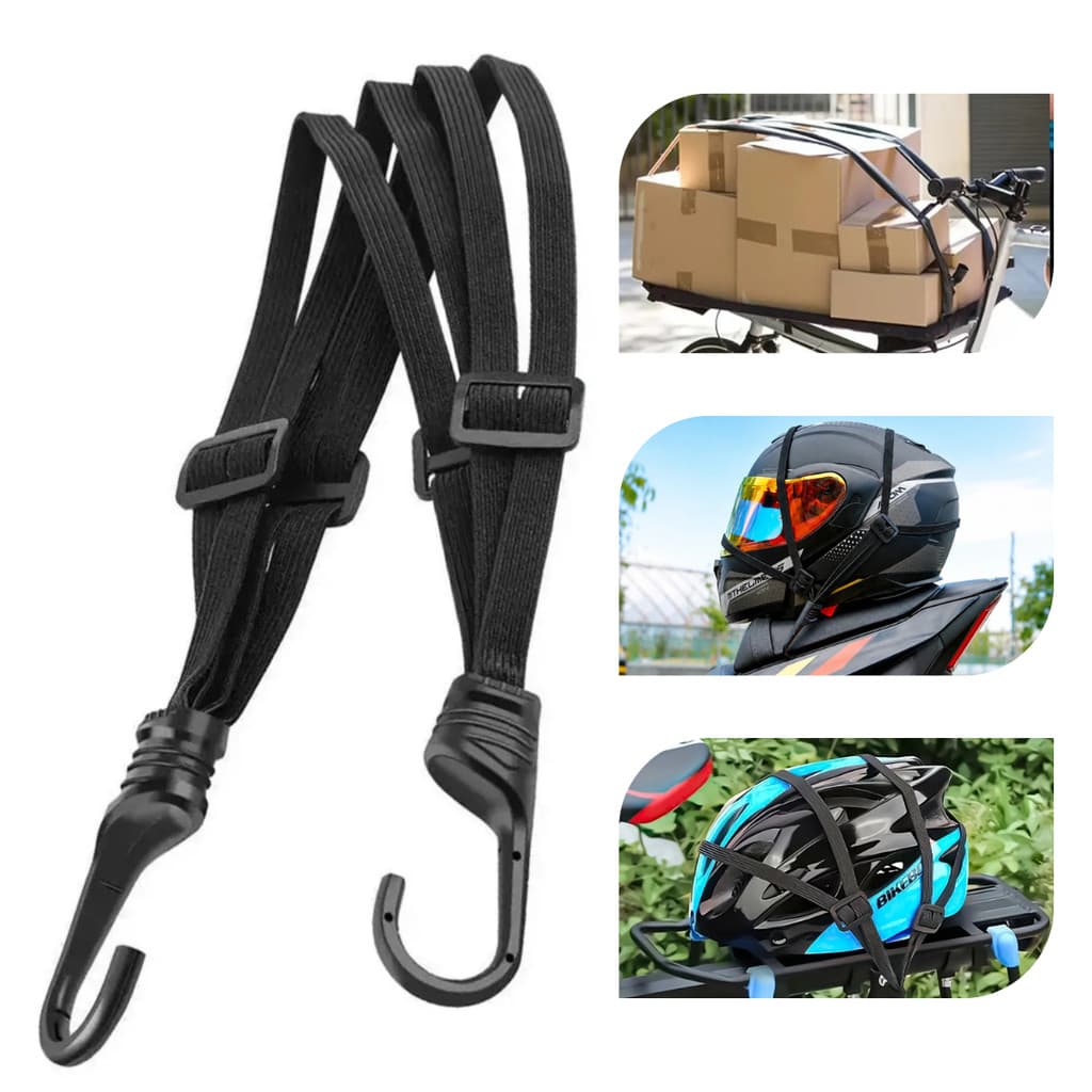 Redinha Elástica Fixação Capacete Mochila Bagagem Carga Bike Moto Motoboy