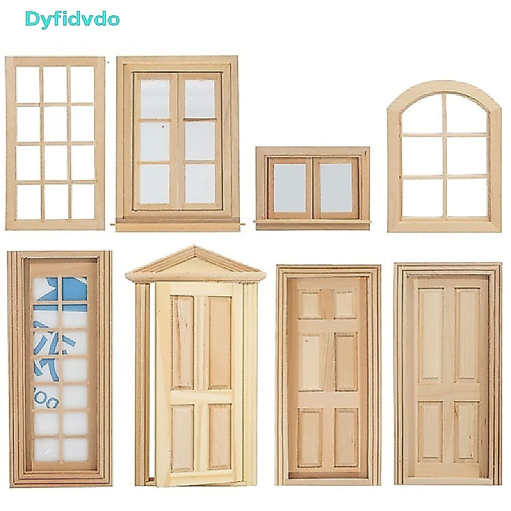 Portas De Casa De Bonecas Dyfidvdo E Podem Ser Pintadas Coloridas Com Materiais Simples BR