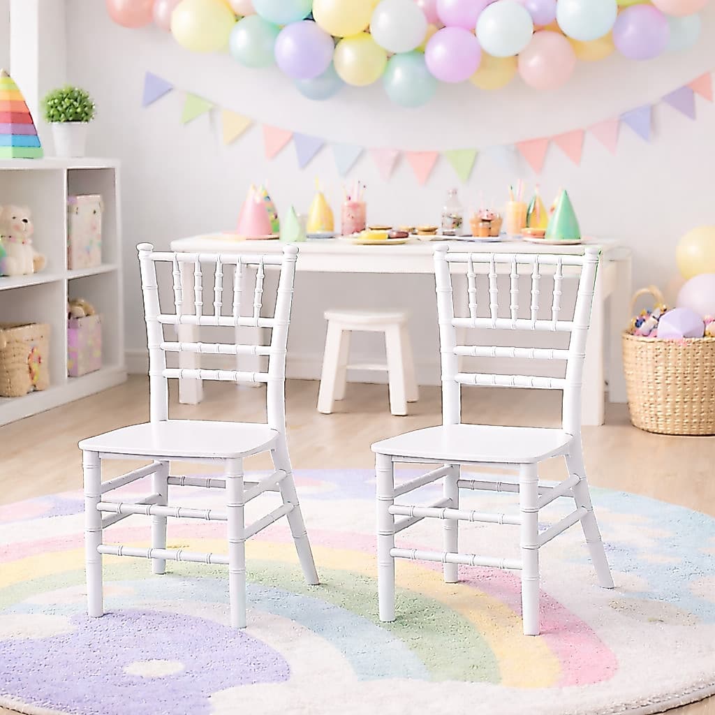 Conjunto 2 Cadeiras Tiffany Infantil Polipropileno Branco Quarto e Brinquedoteca - Seat&co